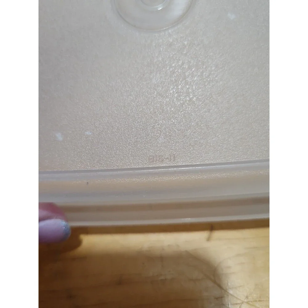 Vintage Tupperware Deli Meat Cheese Keeper Sheer 816 W/ Sheer Lid 817